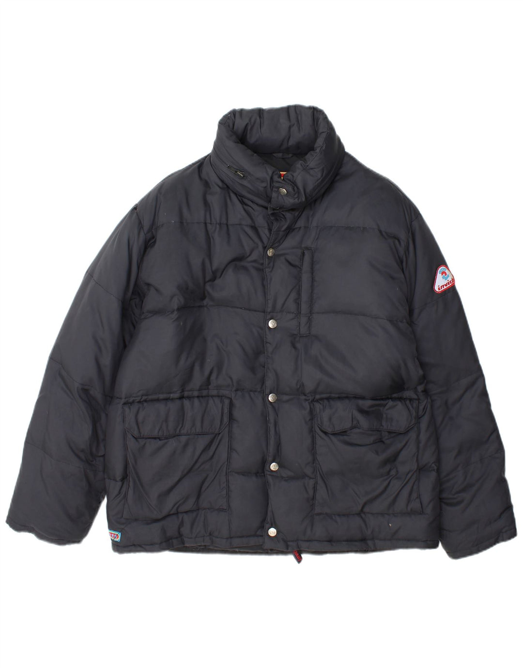Invicta Wattierte Damenjacke mit Kapuze, UK 14, großes marineblaues Polyamid
