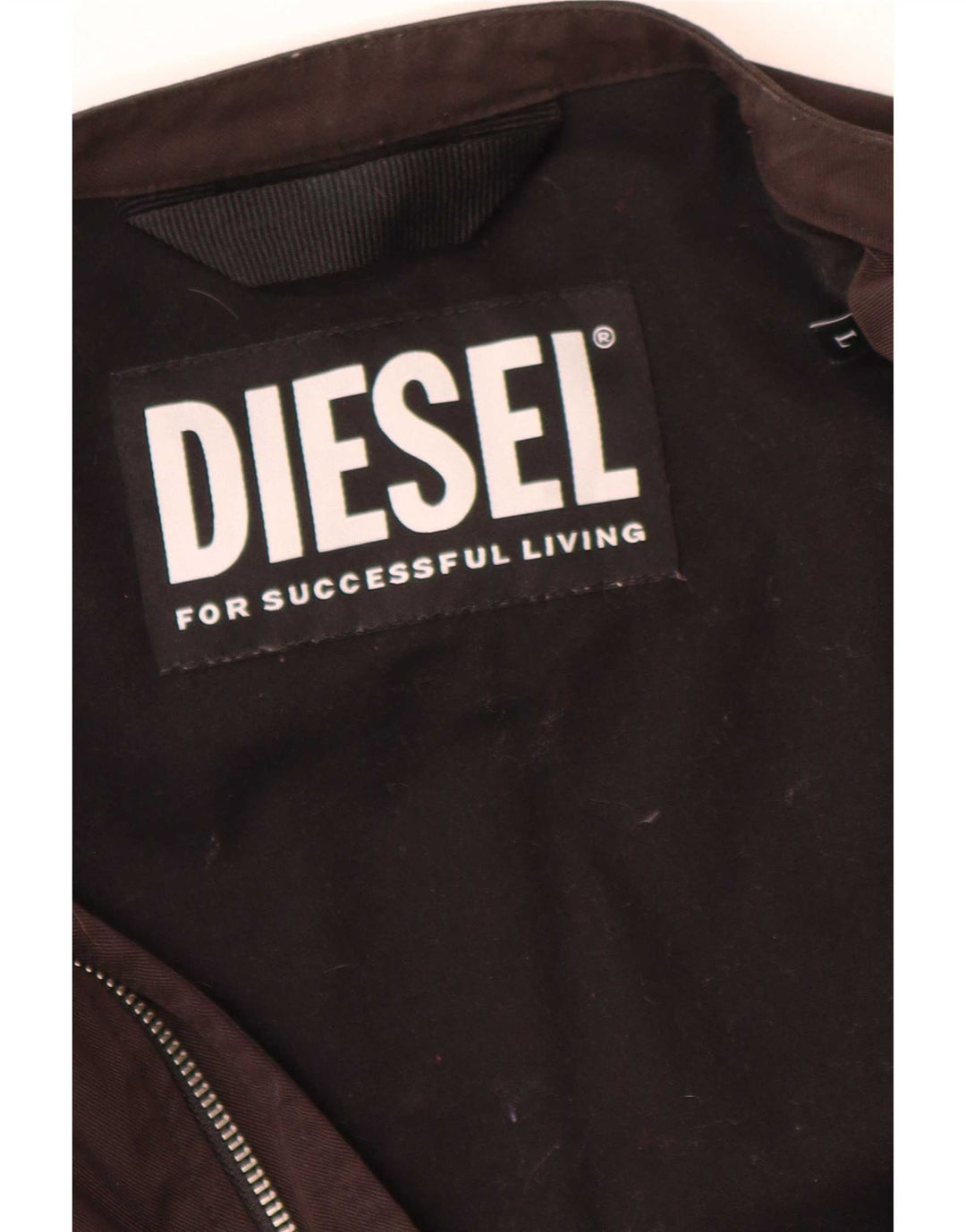 Diesel Herren Bomberjacke UK 40 Großes braunes Nylon