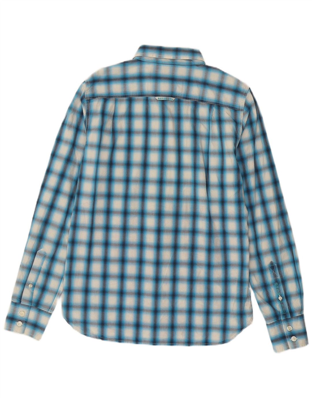Superdry Herrenhemd aus Baumwolle, groß, blau kariert