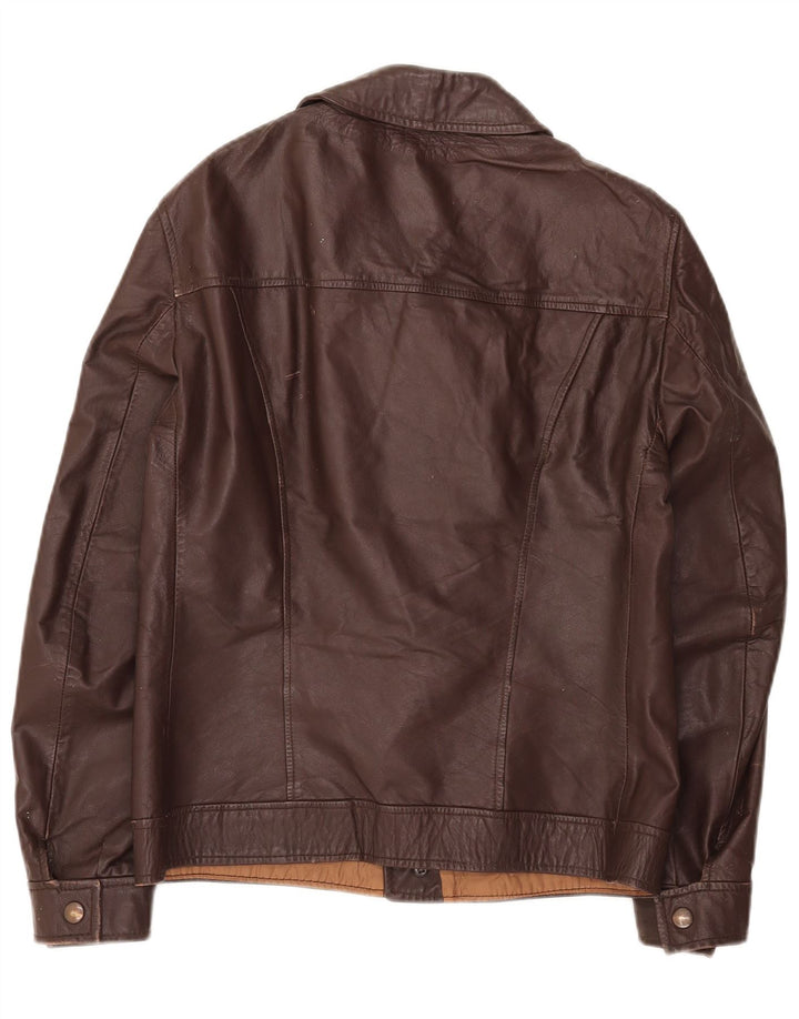 Vintage Herren Leder Bikerjacke UK 34 XS Braun