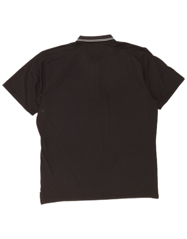Calvin Klein Herren Poloshirt 2XL Schwarz gestreift Polyester