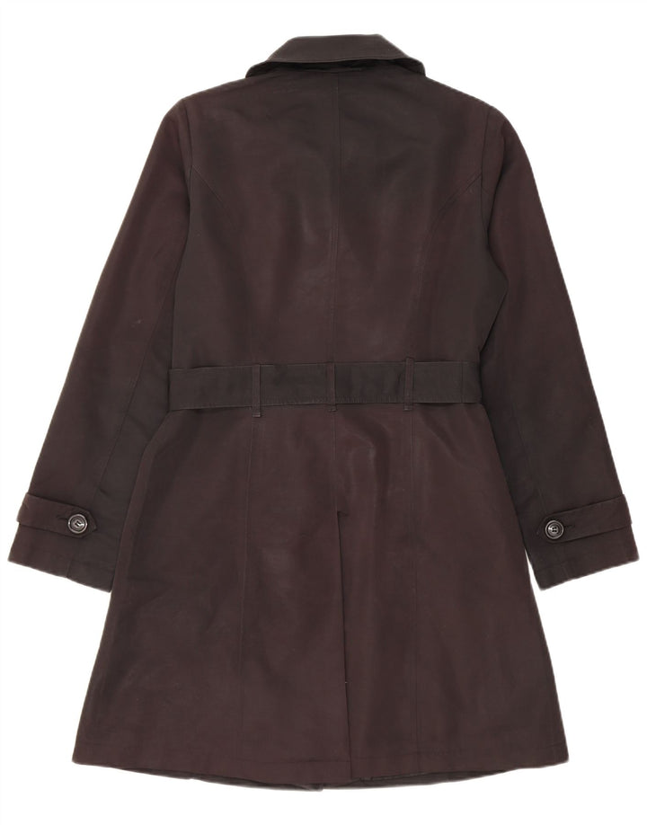 Marks & Spencer Damen Trenchcoat UK 10 Small Schwarz Polyester