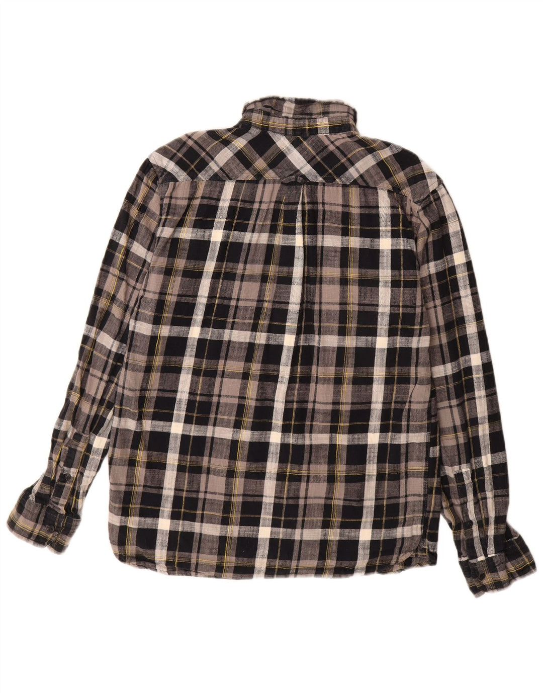 Levi's Herren-Flanellhemd aus mittelgrau karierter Baumwolle