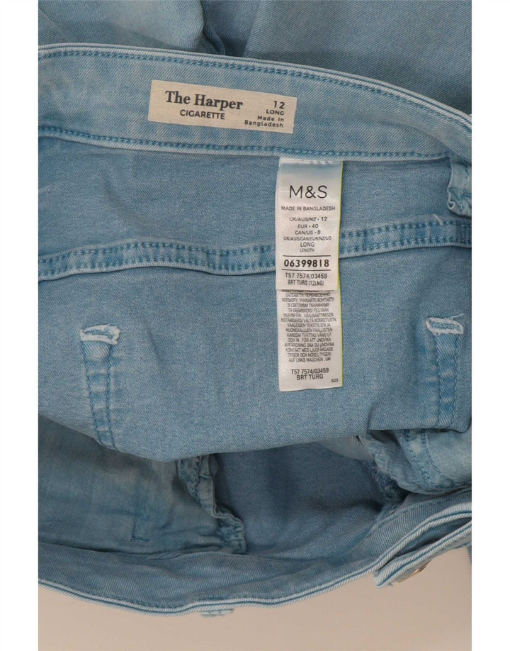 Marks & Spencer Damen Straight Jeans UK 12 Medium W30 L27 Türkis