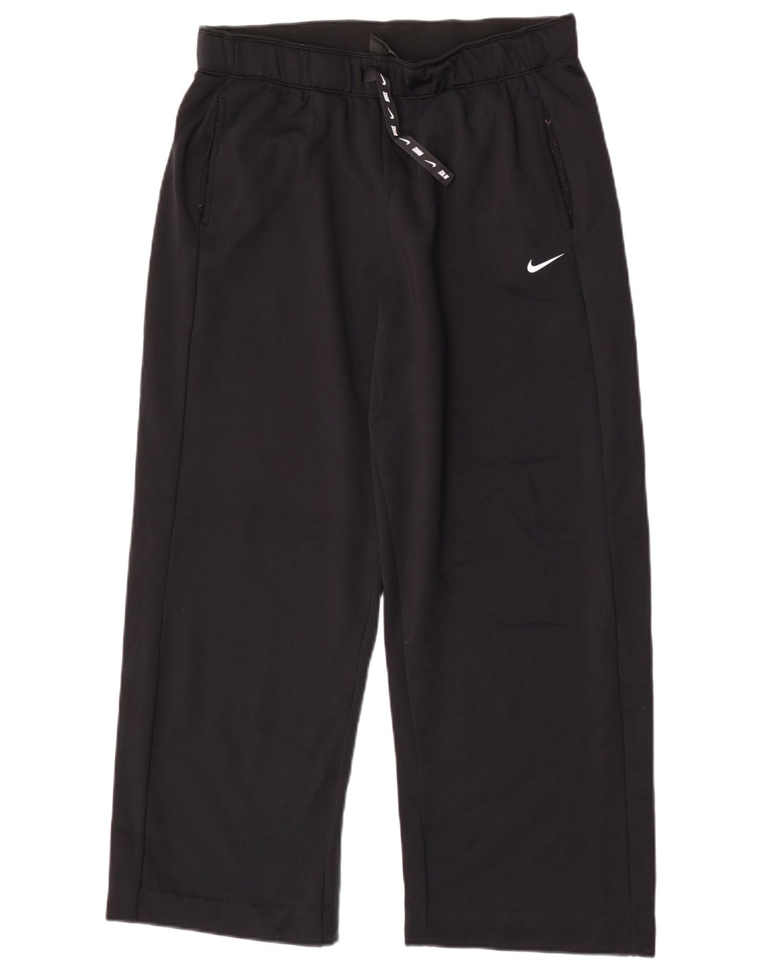 Nike Damen Dri Fit Trainingshose, Größe L, aus schwarzem Nylon