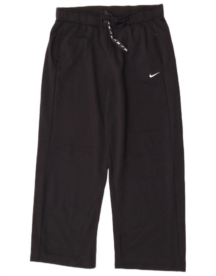 Nike Damen Dri Fit Trainingshose, Größe L, aus schwarzem Nylon