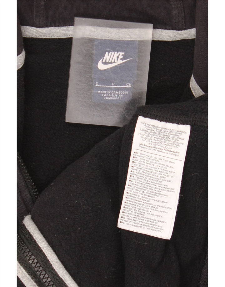 Nike Herren-Kapuzenpullover mit Reißverschluss, Größe S, schwarze Baumwolle