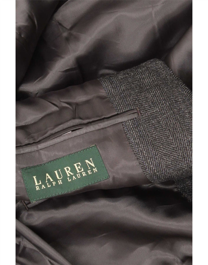 Ralph Lauren Herren-Blazer mit normaler Passform, UK 48 3XL, graues Fischgrätenmuster