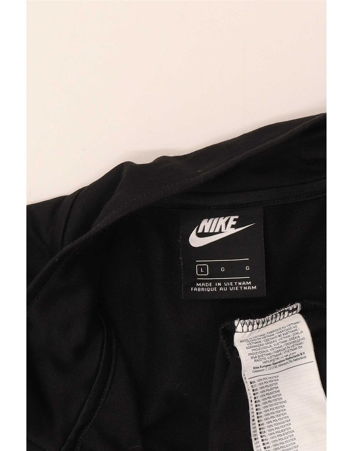 Nike Herren-Trainingsanzug-Oberteil, große Jacke aus schwarzem Polyester