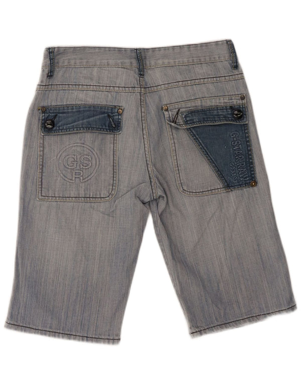 G-Star Herren Graphic Denim Shorts W32 Mittelblaue Baumwolle
