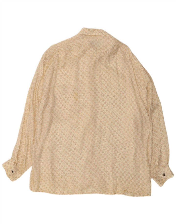 TIPO' S Mens Shirt XL Off White Floral Cupro