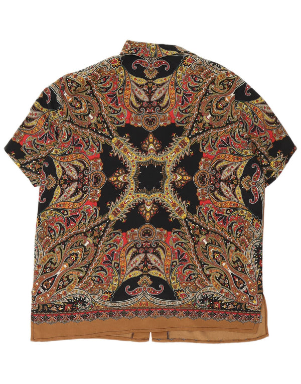 Vintage Damen Kurzarmshirt UK 18 XL Mehrfarbig Paisley