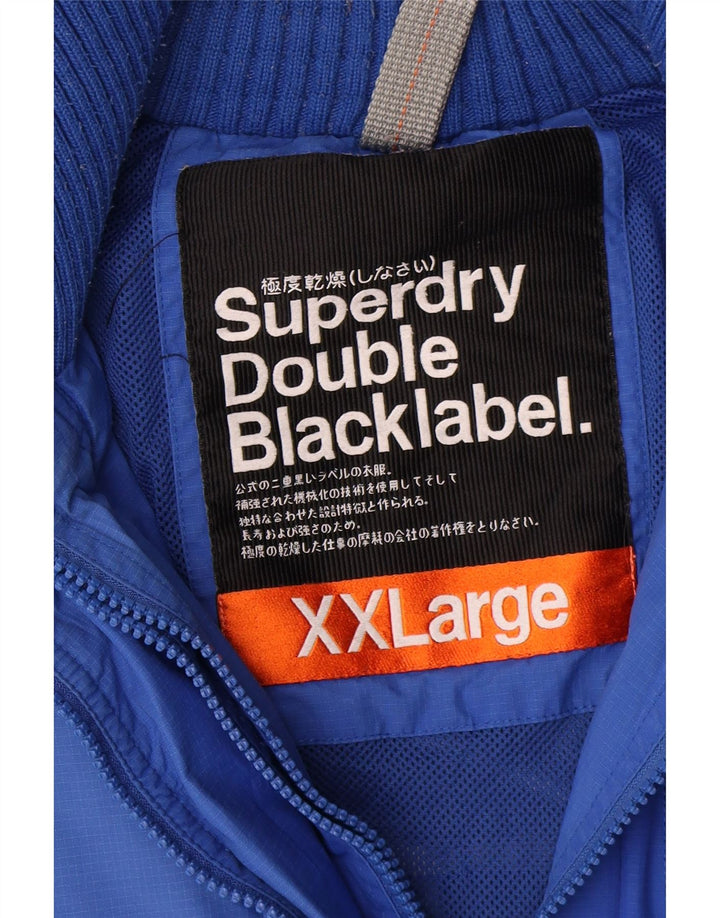 Superdry Herren Regenjacke UK 44 2XL Blaues Nylon