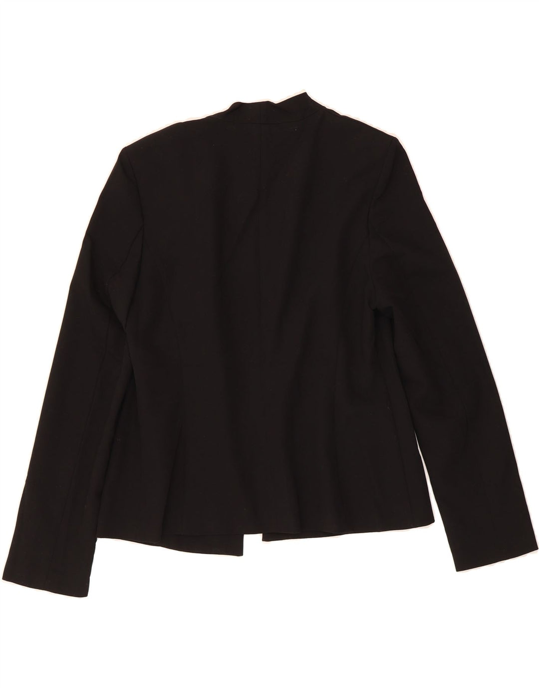 MARKS & SPENCER Womens Open Blazer Jacket UK 14 Large Black Polyester Vintage Marks & Spencer and Second-Hand Marks & Spencer from Messina Hembry 
