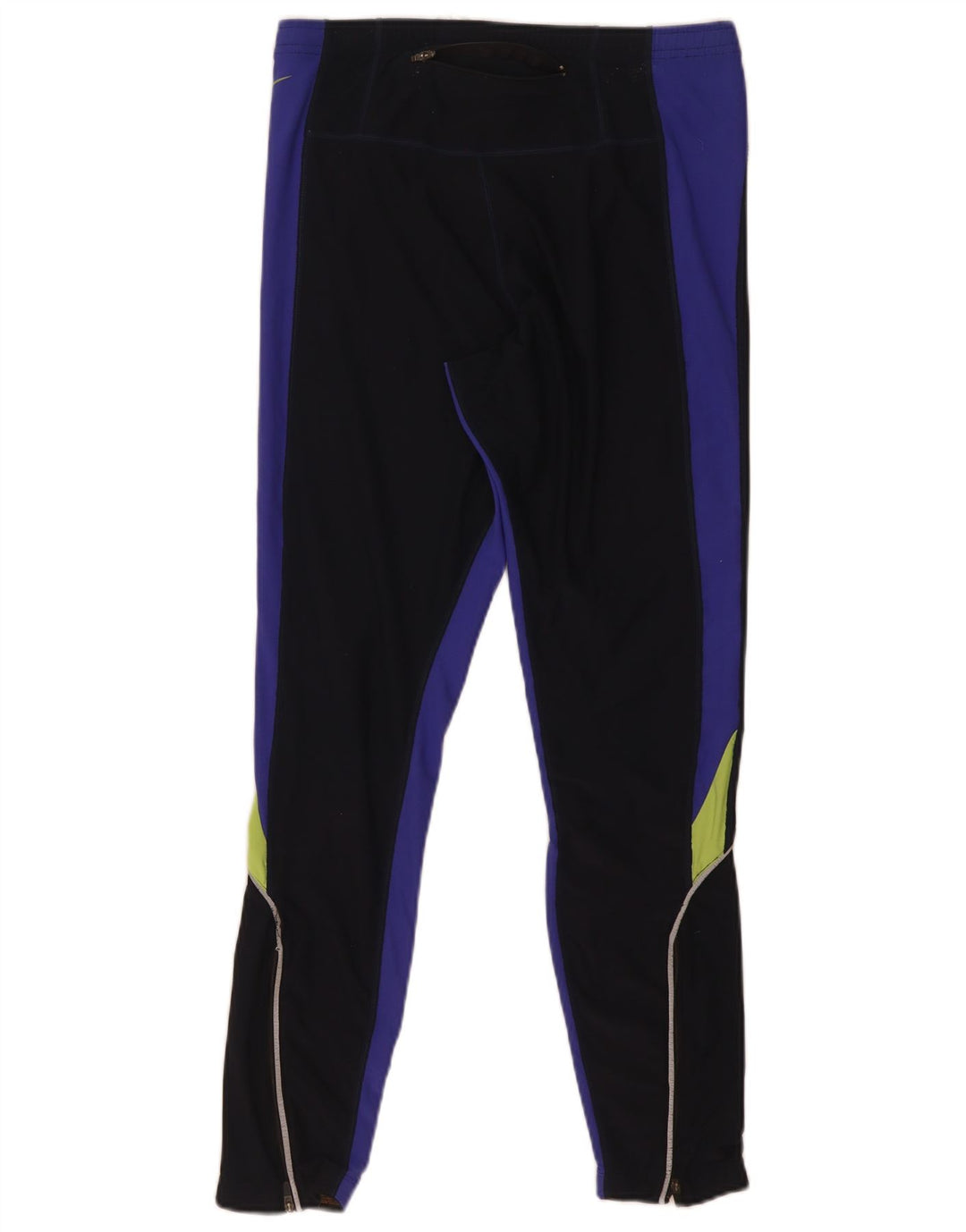 Nike Herren Dri Fit Leggings UK 38/40 Mittelschwarzes Colourblock-Polyester