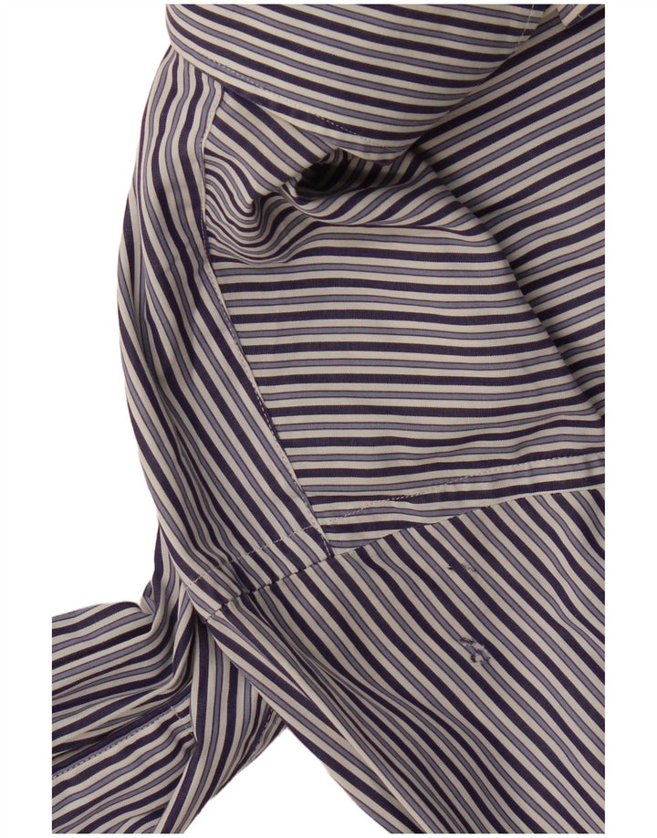 Etro Herrenhemd, klein, blau, Nadelstreifen