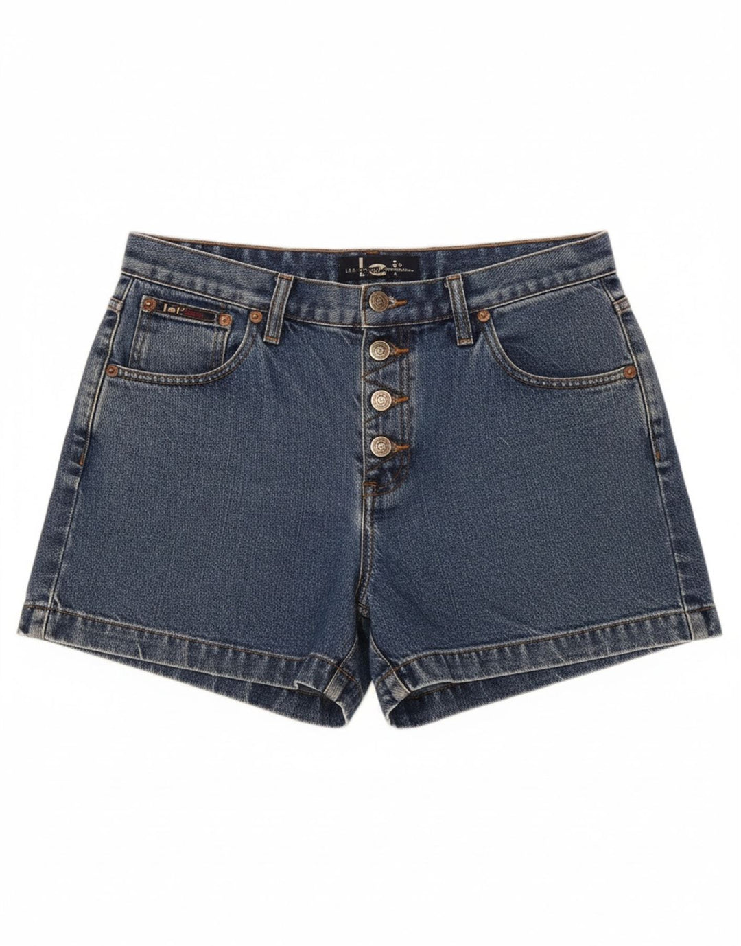 L.E.I Womens Denim Shorts US 9 Medium W30  Blue Cotton