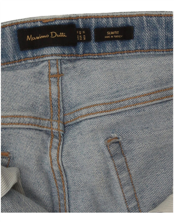 Massimo Dutti Herren Slim Jeans EU 40 Medium W31 L33 Blau