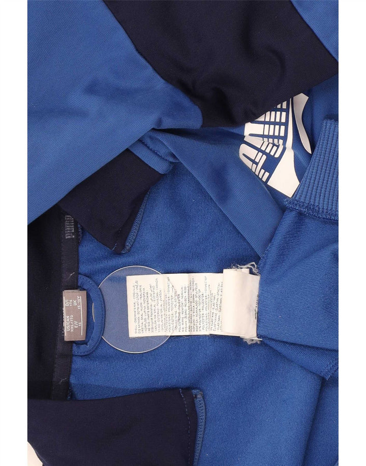 Puma Jungen Grafik-Trainingsanzug-Top-Jacke, 15–16 Jahre, blaues Farbblockdesign