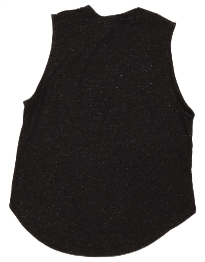 Adidas Damen Graphic Vest Top UK 12/14 Medium Schwarz Fleckig