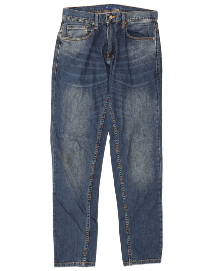 Zara Herren Straight Jeans EU 38 Small W30 L32 Blaue Baumwolle