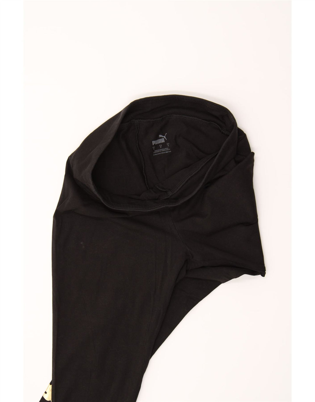 PUMA Womens Graphic Leggings UK 8 Small  Black Cotton Vintage Puma and Second-Hand Puma from Messina Hembry 