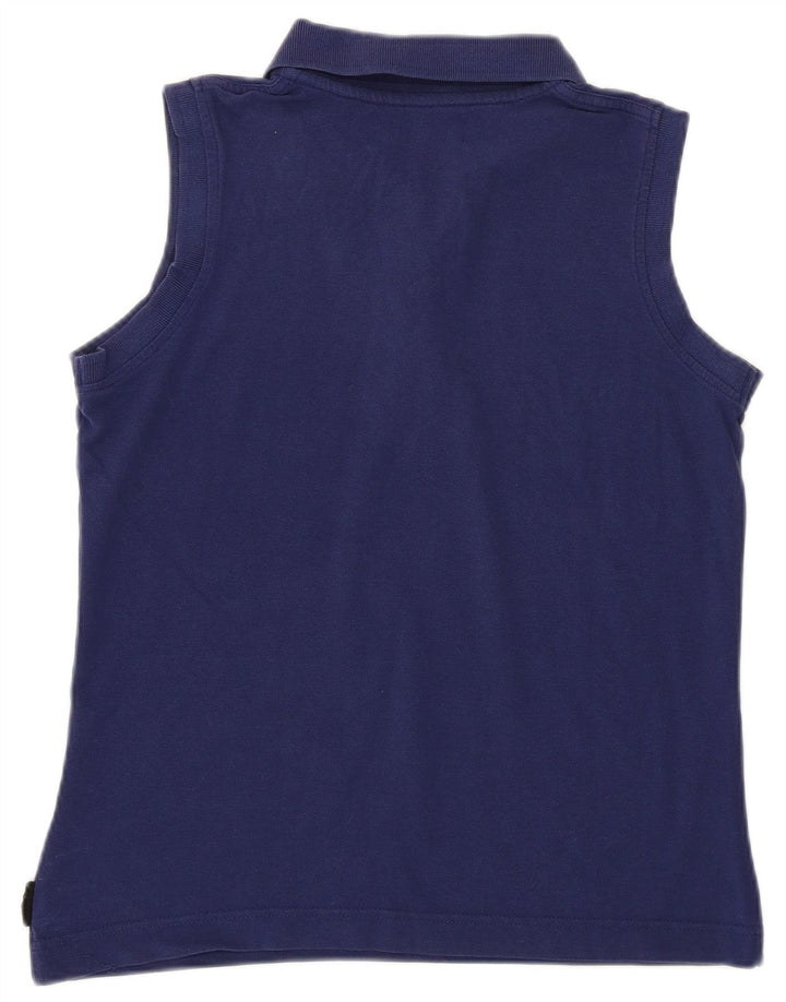 Kappa Damen Ärmelloses Poloshirt UK 12 Medium Marineblau