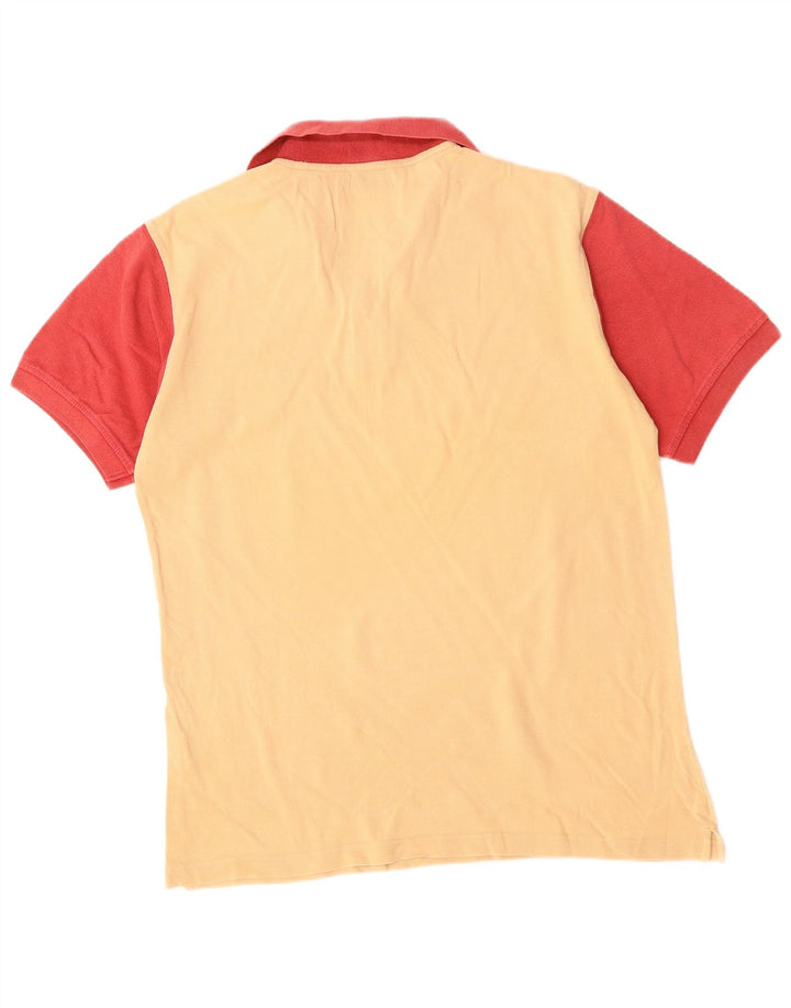 ASICS Herren-Rugby-Poloshirt aus mittelbeigefarbener Colourblock-Baumwolle