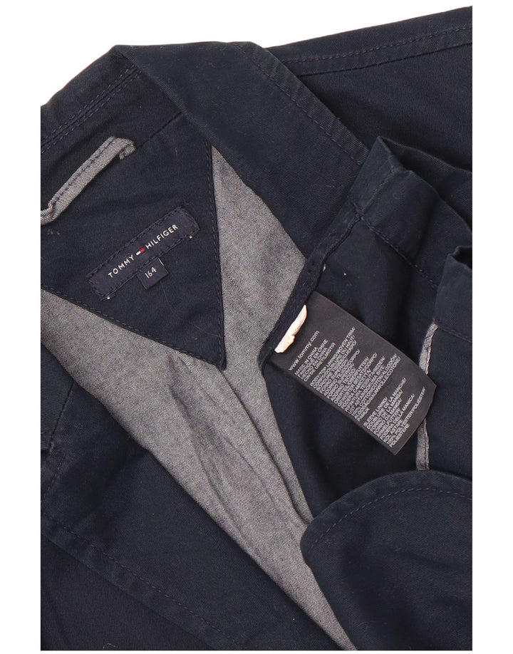 Tommy Hilfiger Jungen-Blazer mit 2 Knöpfen, 14–15 Jahre, marineblaue Baumwolle