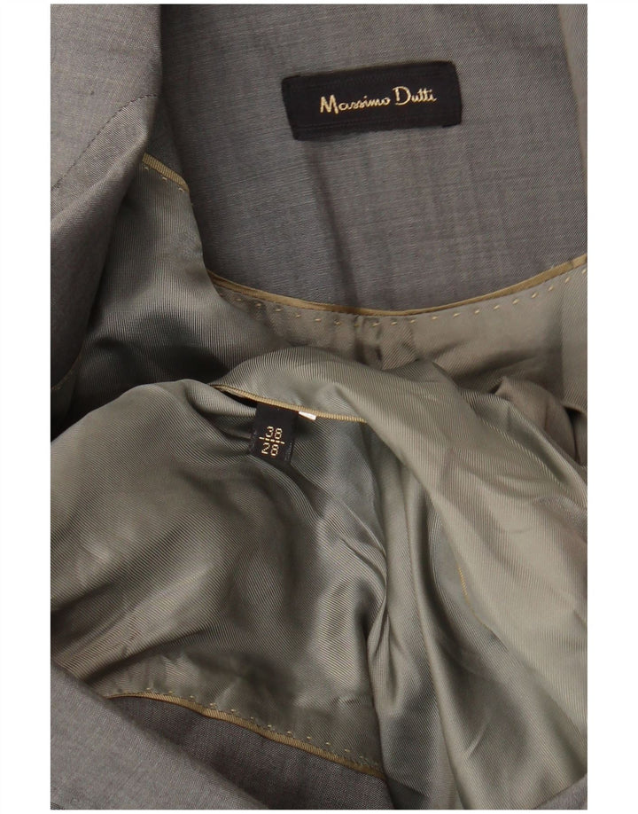 MASSIMO DUTTI Damen 2-Knopf-Blazerjacke EU 38 Small Grey