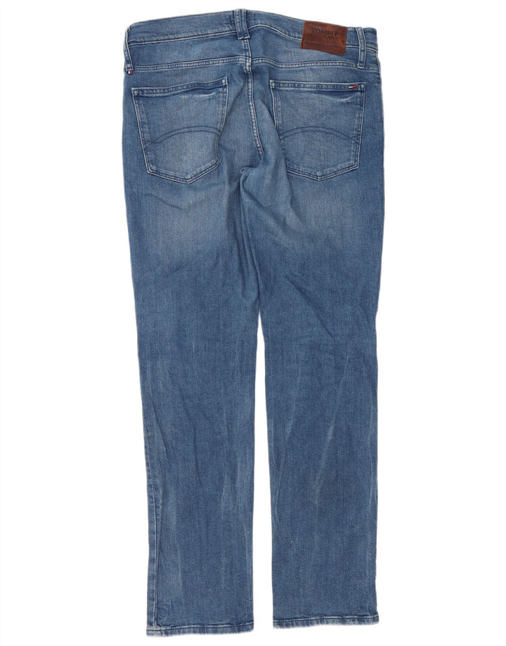 Tommy Hilfiger Herren Straight Jeans W34 L32 Blaue Baumwolle