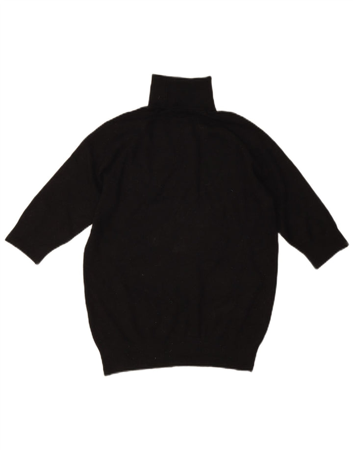 Zara Damen Rollkragenpullover mit 3/4-Ärmeln, Gr. 12, mittelschwarz