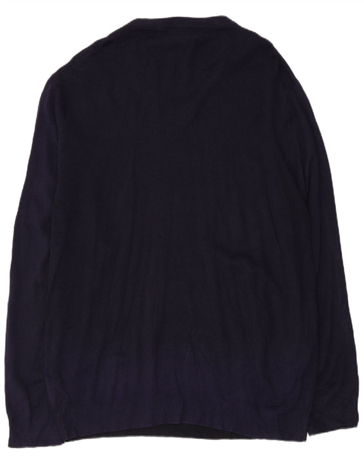 PIERRE CARDIN Herren-Pullover mit V-Ausschnitt, 2XL, Marineblau, Acryl