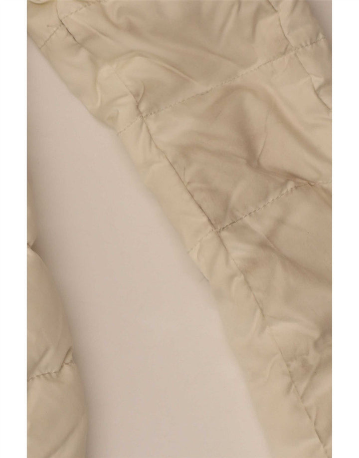 Tommy Hilfiger Damen Wattierte Jacke UK 14 Medium Off White Polyester