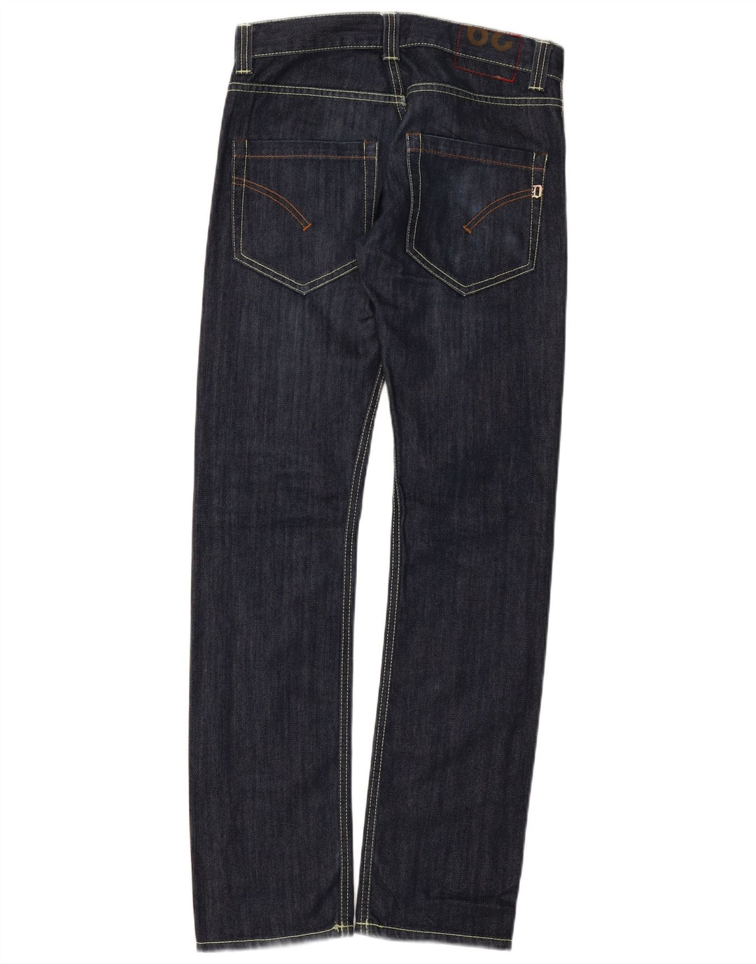 Dondup Damen Straight Jeans W29 L32 Marineblaue Baumwolle