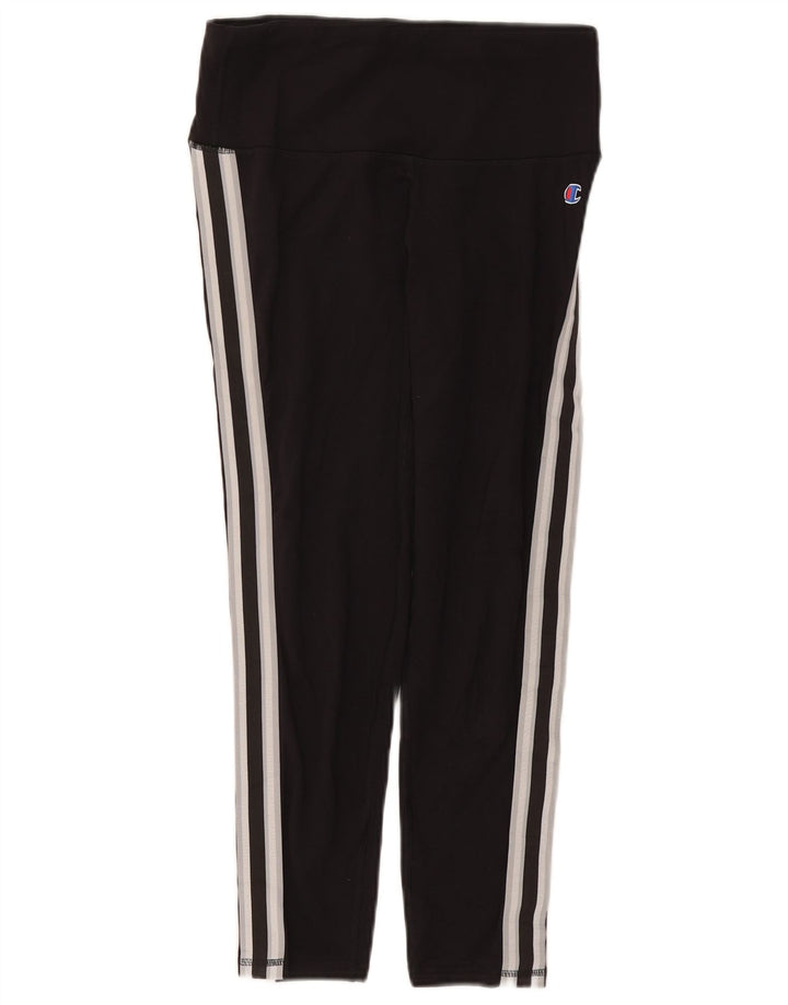 CHAMPION Damen Leggings UK 12 Medium Schwarz Polyester