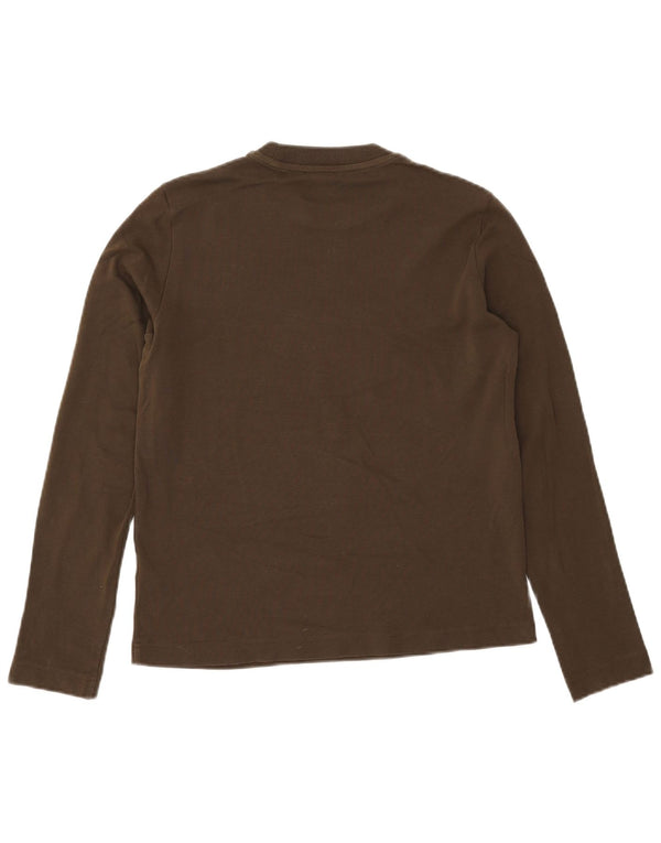 MASSIMO DUTTI Herren Top Langarm XS Khaki Baumwolle
