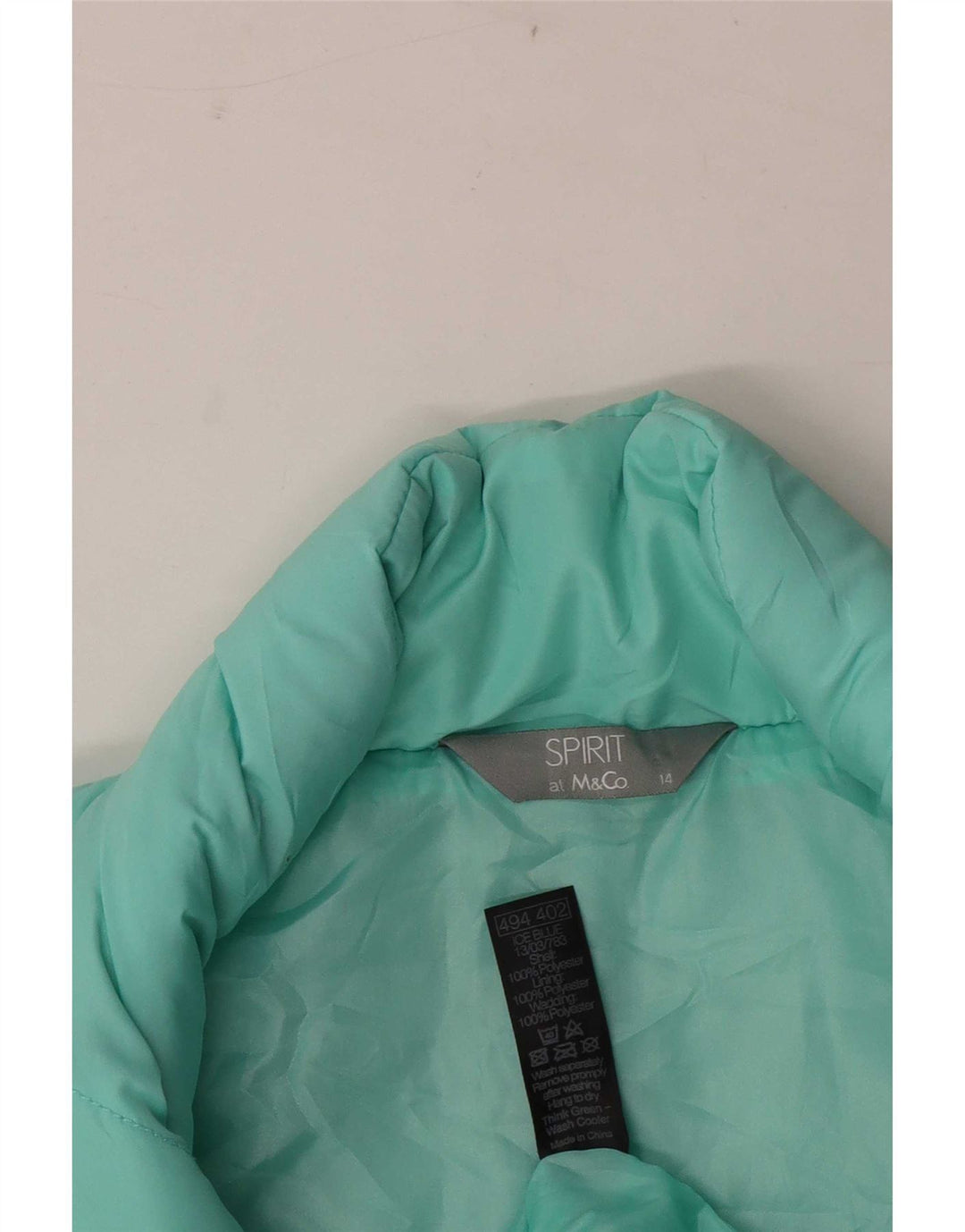 M&Co Damen Wattierte Weste UK 14 Large Türkis Polyester