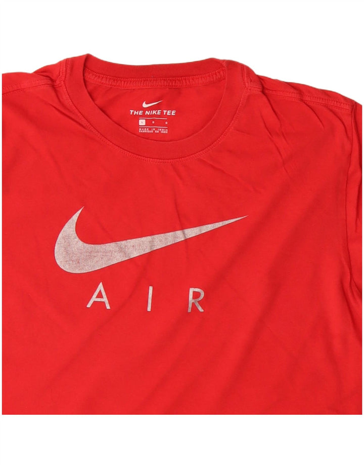 Nike Herren-T-Shirt mit Grafik, Größe L, aus roter Baumwolle