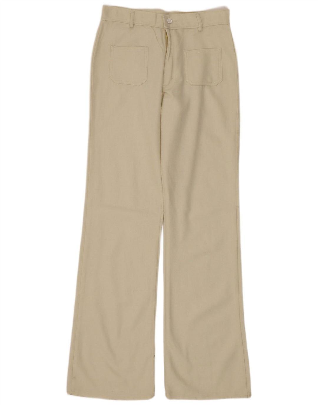 VINTAGE Damen Bootcut Freizeithose W30 L34 Beige
