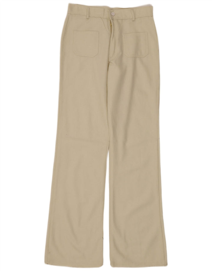 VINTAGE Damen Bootcut Freizeithose W30 L34 Beige