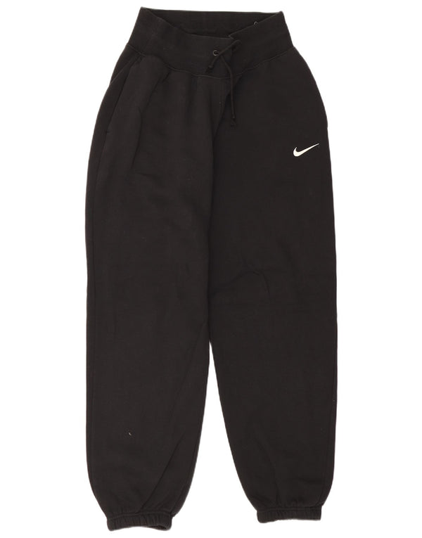 Nike Damen Trainingshose Jogger UK 4 XS Schwarz Baumwolle