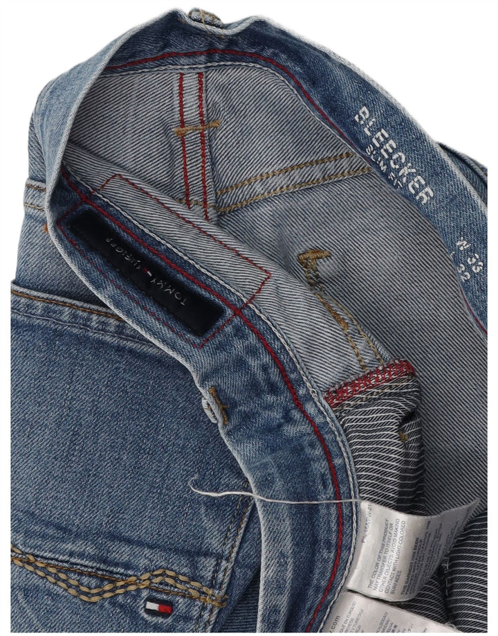 TOMMY HILFIGER Herren Sleenker Slim Jeans W33 L29 Blaue Baumwolle