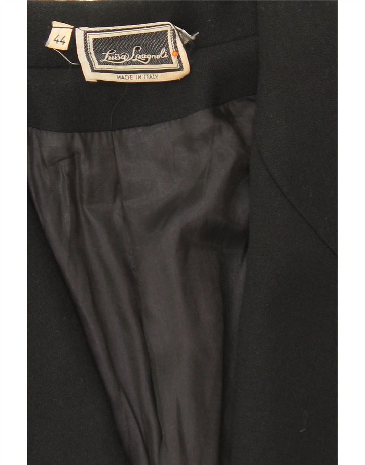 LUISA SPAGNOLI Womens 1 Button Blazer Jacket IT 44 Medium Black Vintage Luisa Spagnoli and Second-Hand Luisa Spagnoli from Messina Hembry 