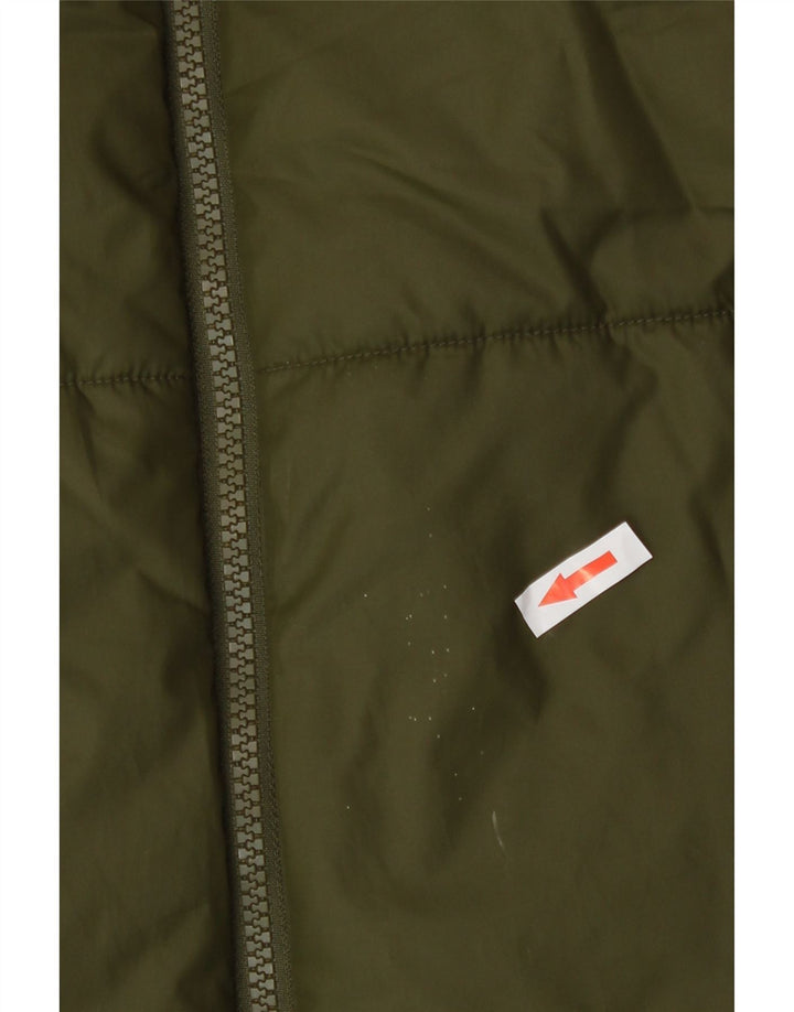 Nike Womens Graphic Reversible Wattierter Mantel UK 14 Medium Khaki Polyester
