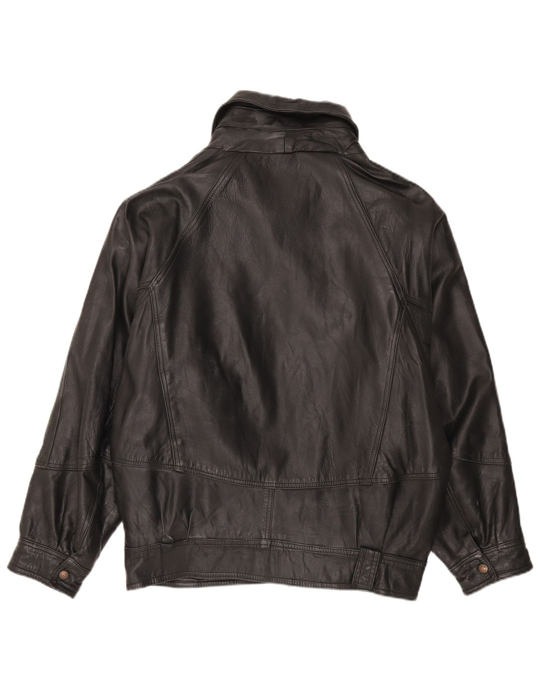 Vintage Herren Lederjacke UK 42 XL Schwarzes Leder