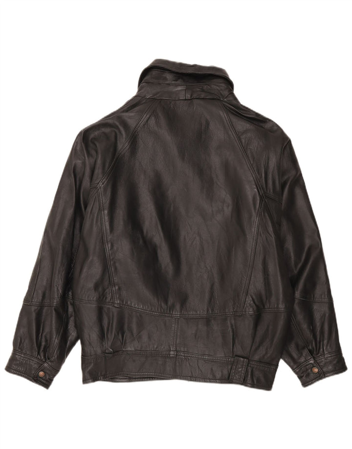 Vintage Herren Lederjacke UK 42 XL Schwarzes Leder