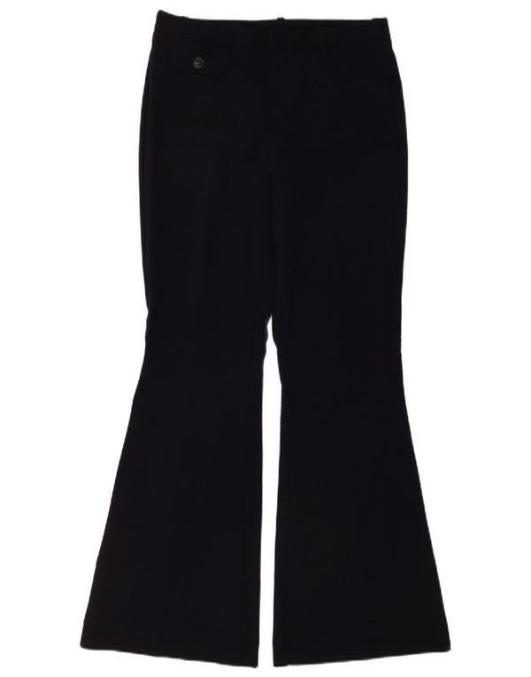 Zara Damen-Flare-Freizeithose, Größe S, W26, L31, Marineblau