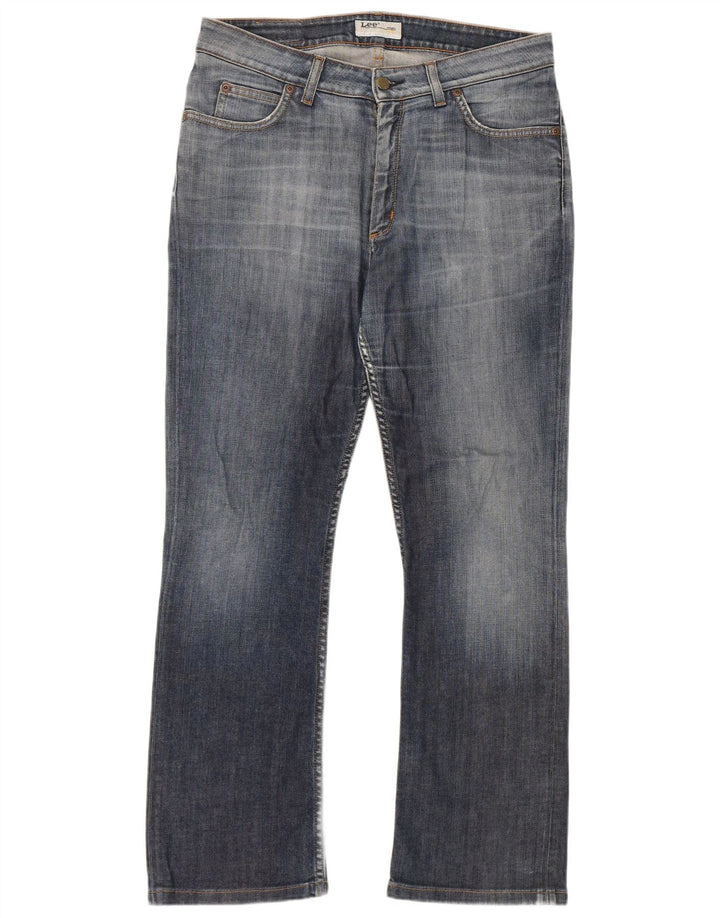 Lee Damen Cameron Bootcut Jeans W34 L28 Blaue Baumwolle
