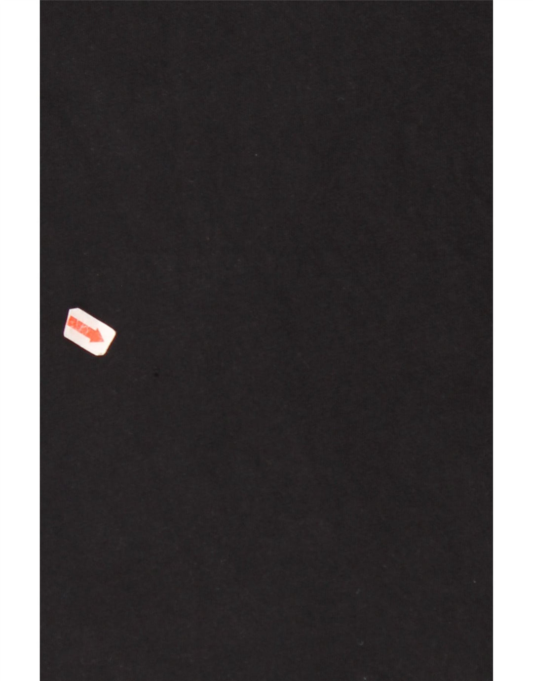 VINTAGE Damen Grafik-Weste-Top UK 12 Mittelschwarze Baumwolle